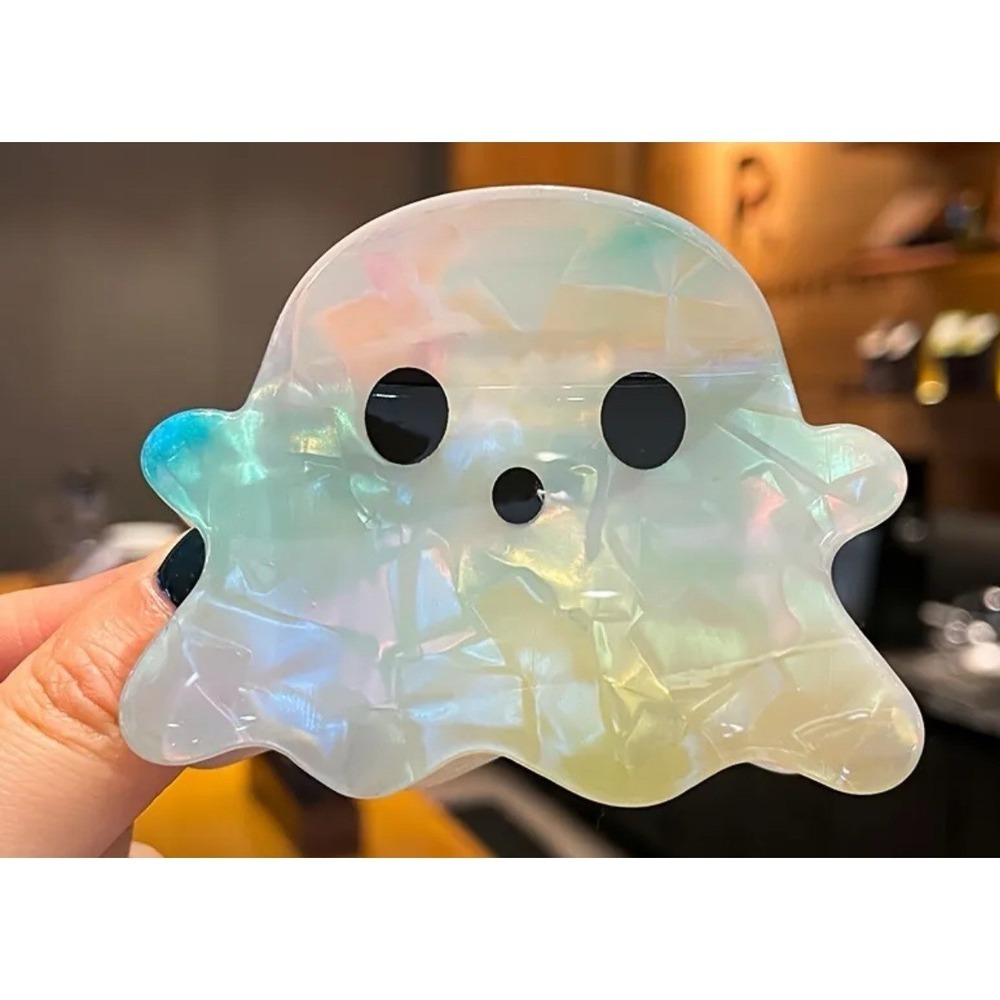 Ghost Iridescent Hair Clips Hair Claw White 1 Pc New